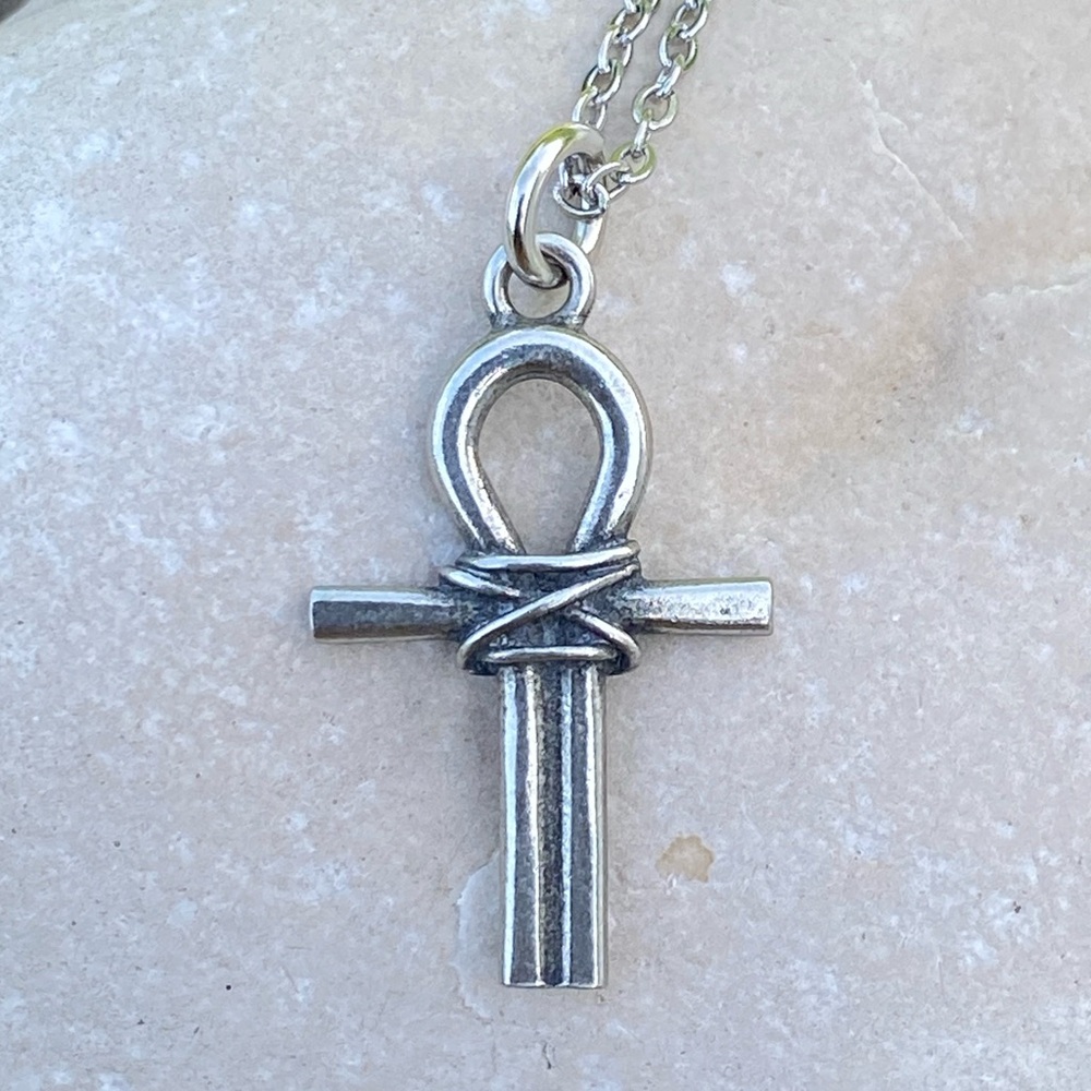 Egyptian Ankh Pendant Necklace - pepi and co Holly Bird design Eternal Life